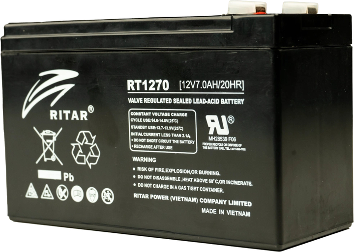 Акумулятор Ritar 12V 7Ah (RT1270B/08218) AGM в інтернет-магазині, головне фото