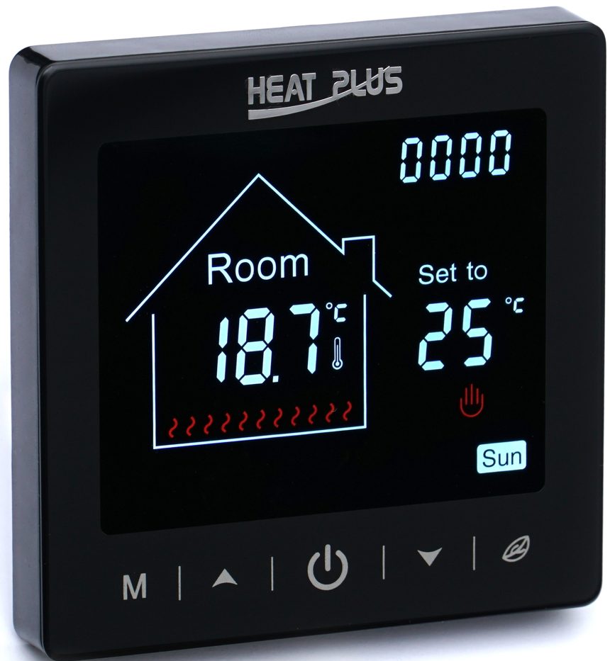 Терморегулятор Heat Plus M2-1.716 Black Wi-Fi цена 2932 грн - фотография 2