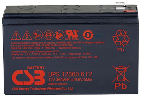 Аккумулятор CSB UPS123606, 12V 6Ah Q12 в интернет-магазине, главное фото