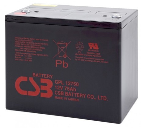 Акумулятор CSB GPL12750, 12V 75Ah в інтернет-магазині, головне фото