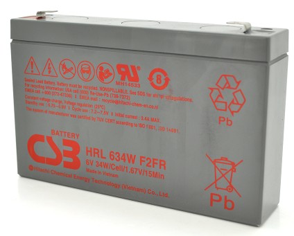 Аккумулятор CSB HRL634WF2, 6V 9Ah Q10 в интернет-магазине, главное фото