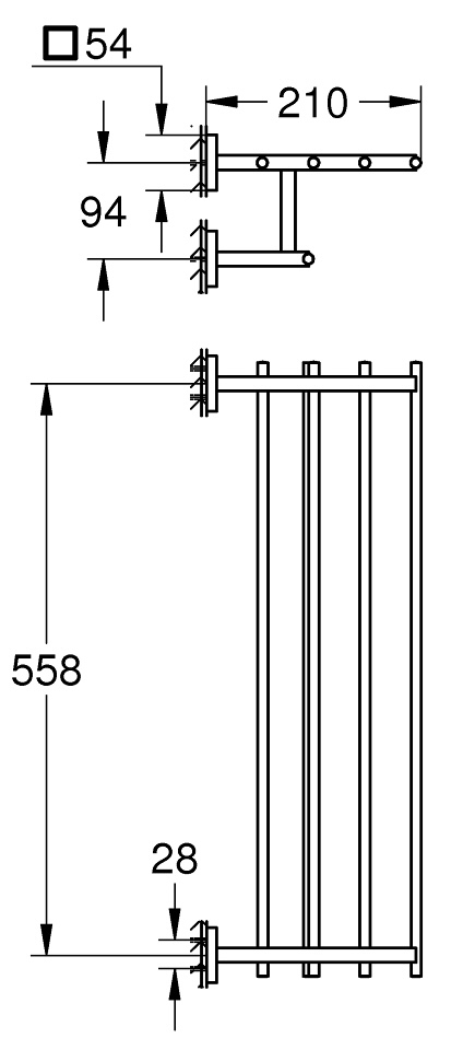 Grohe QuickFix Start Cube 41099DC0 Габаритные размеры