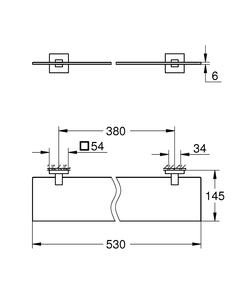 Grohe QuickFix Start Cube 41109DC0 Габаритные размеры