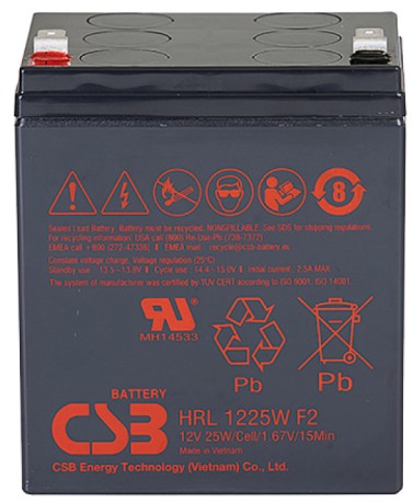 CSB HRL1225WF2, 12V 5.8Ah