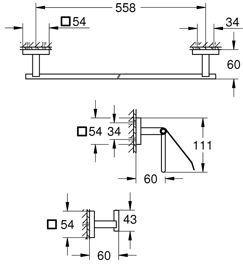 Grohe QuickFix Start Cube 411242430 Габаритні розміри