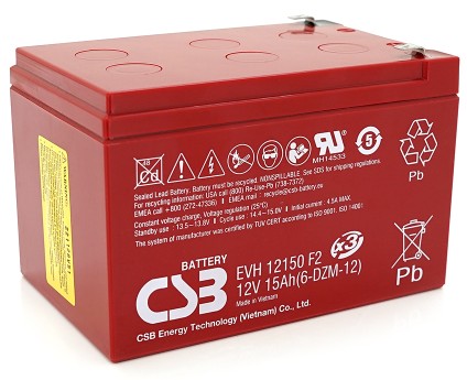 Аккумулятор CSB EVH12150, 12V 15Ah, Q4 в интернет-магазине, главное фото