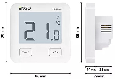 Engo Controls E10-MBUSW Габаритные размеры