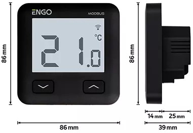 Engo Controls E10-MBUSB Габаритные размеры