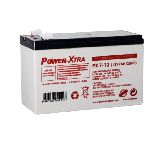 Акумулятор Power-Xtra PX7-12(28W), 12V 7.0Ah, Q5 Gray