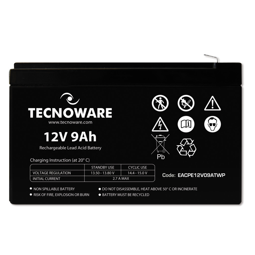 Акумулятор Tecnoware 12V 9Ah (EACPE12V09ATWP) ціна 1263 грн - фотографія 2