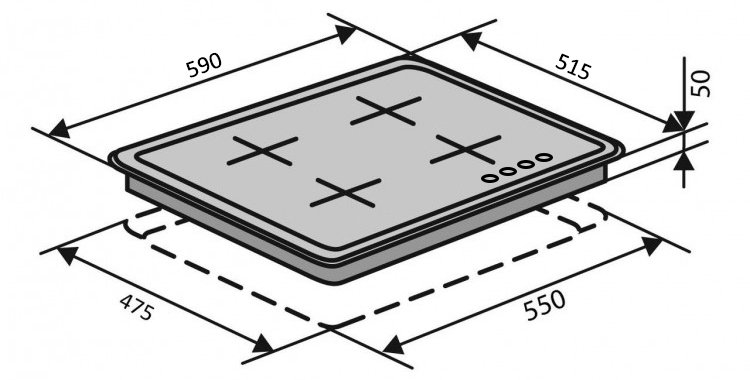 Ventolux HG640-TA3G CS (BK) Габаритні розміри