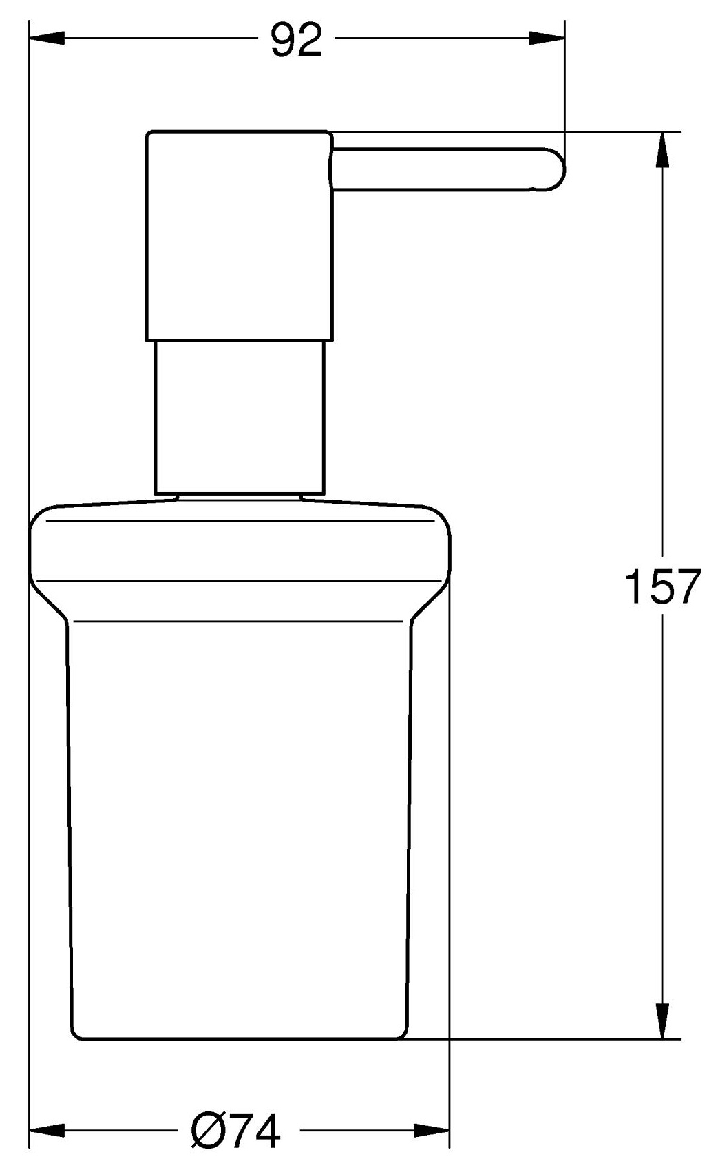 Grohe QuickFix Start 411882430 Габаритні розміри