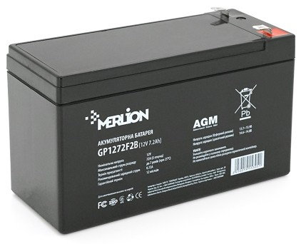 Merlion GP1272F2B 12V 7,2Ah Black Q10