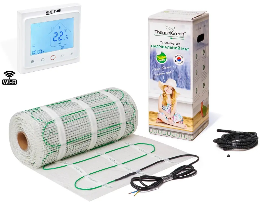 ThermoGreen 150Вт/м2 TGMT 5м2 + Терморегулятор BHT-002 (Wi-Fi)