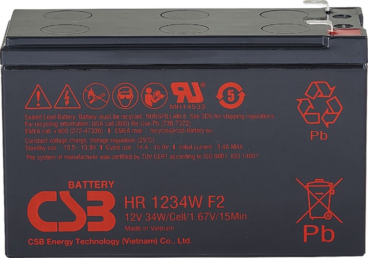 Merlion HR1234W, 12V 9,5Ah Black Q10/420