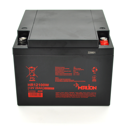 Merlion HR12100W, 12V 28Ah Black