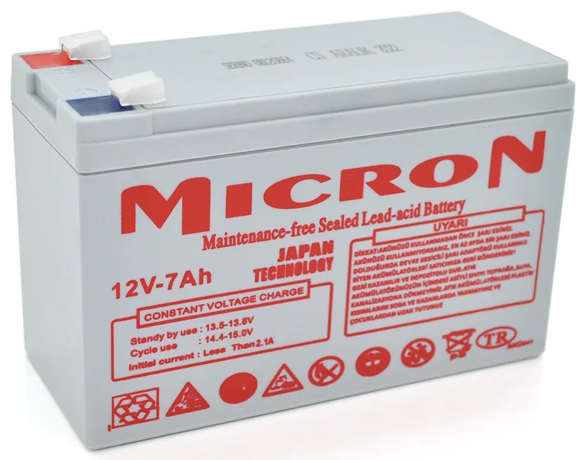 Аккумулятор Voltronic Micron MCN-12/7, 12V 7Ah, Gray