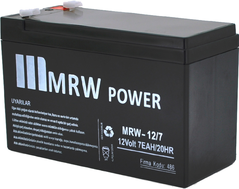 Mervesan MRW-12/7L, 12V 7Ah Black