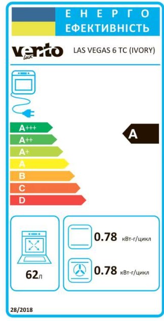 Духова шафа Ventolux EO60TC-6P IVG характеристики - фотографія 7