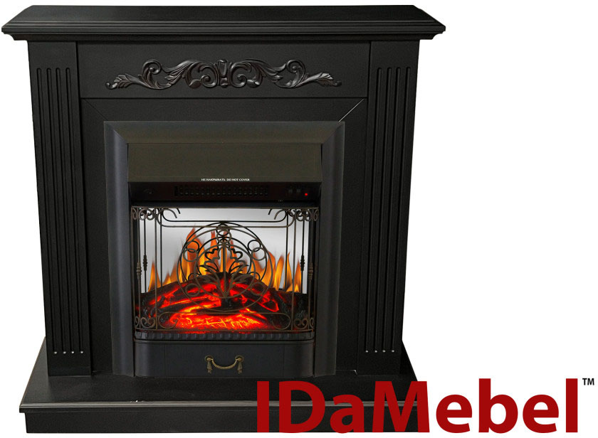 Каминокомплект Royal Flame IDaMebel Elaine темный шоколад Majestic Black