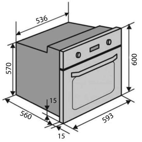 Ventolux EO76TC-6P FBG TL PYRO Габаритные размеры