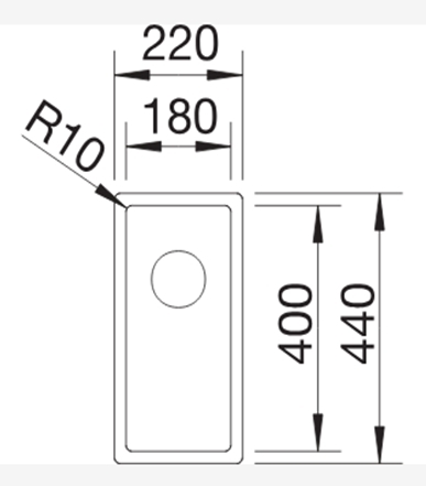 Blanco Claron 180-IF (521564) Габаритні розміри