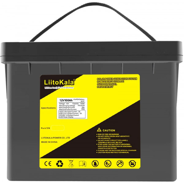 Акумулятор LiitoKala LiFePO4 DC-12V100Ah ціна 24780 грн - фотографія 2