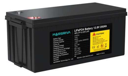 Акумулятор Marsriva LiFePo4, 12,8V/200Ah (MR-LFP12-200-LAR) ціна 29945 грн - фотографія 2