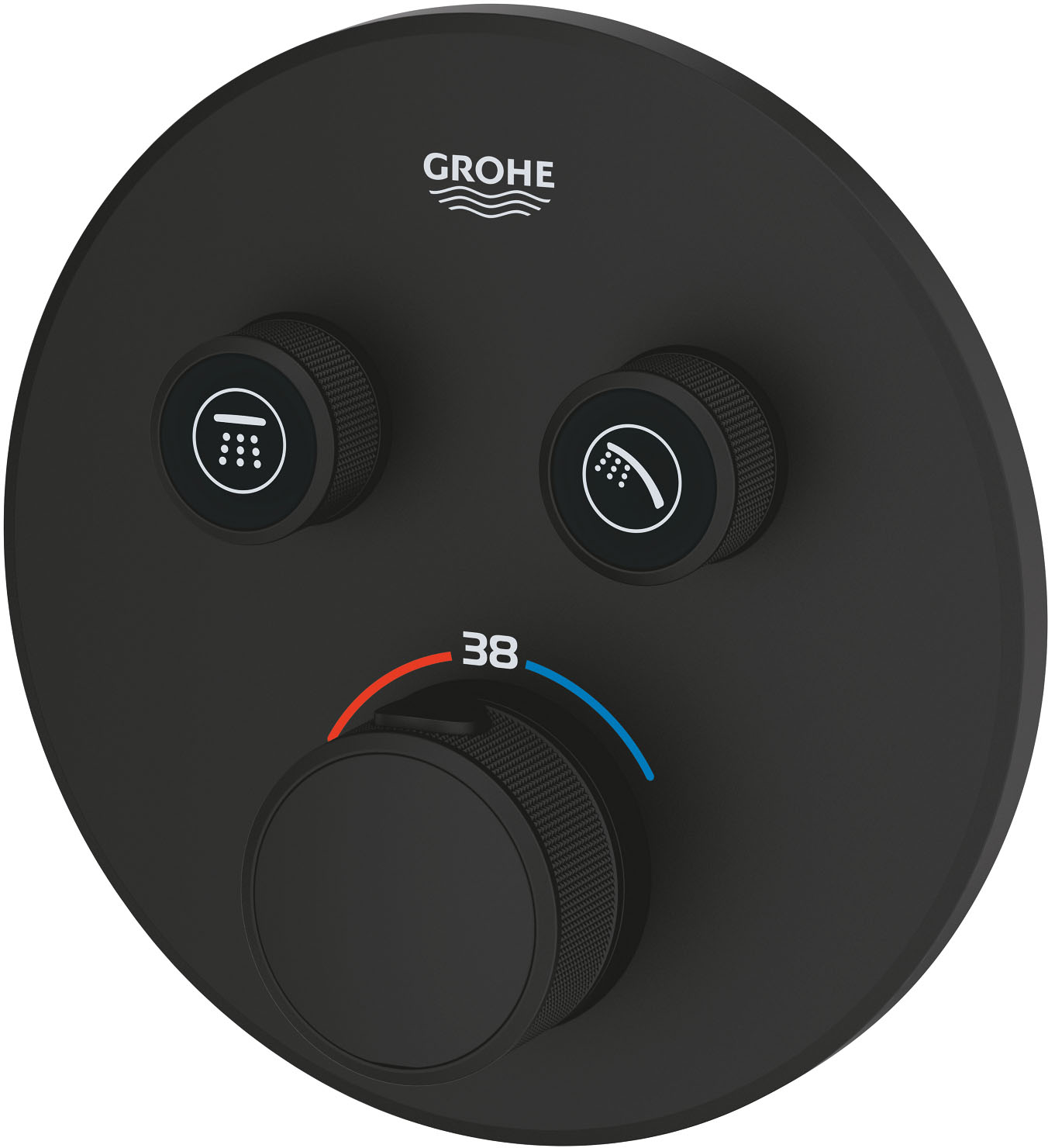 в продаже Наружная часть смесителя Grohe Grohtherm SmartControl 29507KF0 Black matt - фото 3