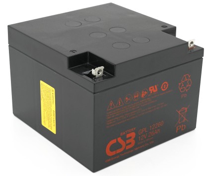 Акумулятор CSB 12V 26Ah (GPL12260)