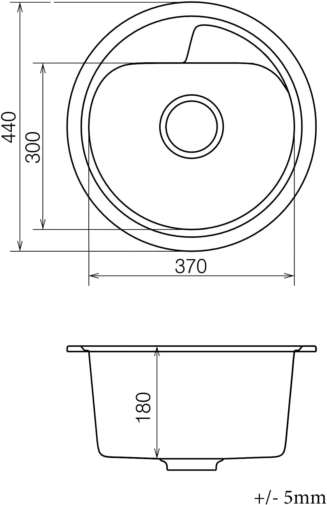 Vankor Polo PMR 01.44 Gray + сифон Габаритные размеры