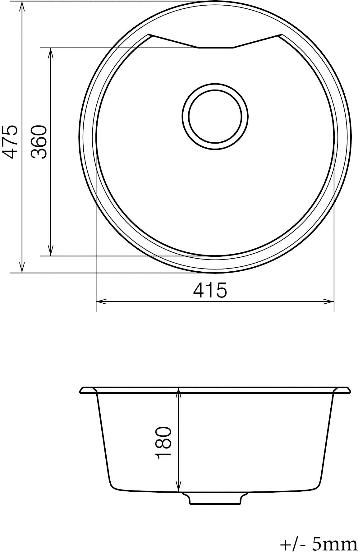 Vankor Vena VMR 01.48 Gray + сифон Габаритные размеры