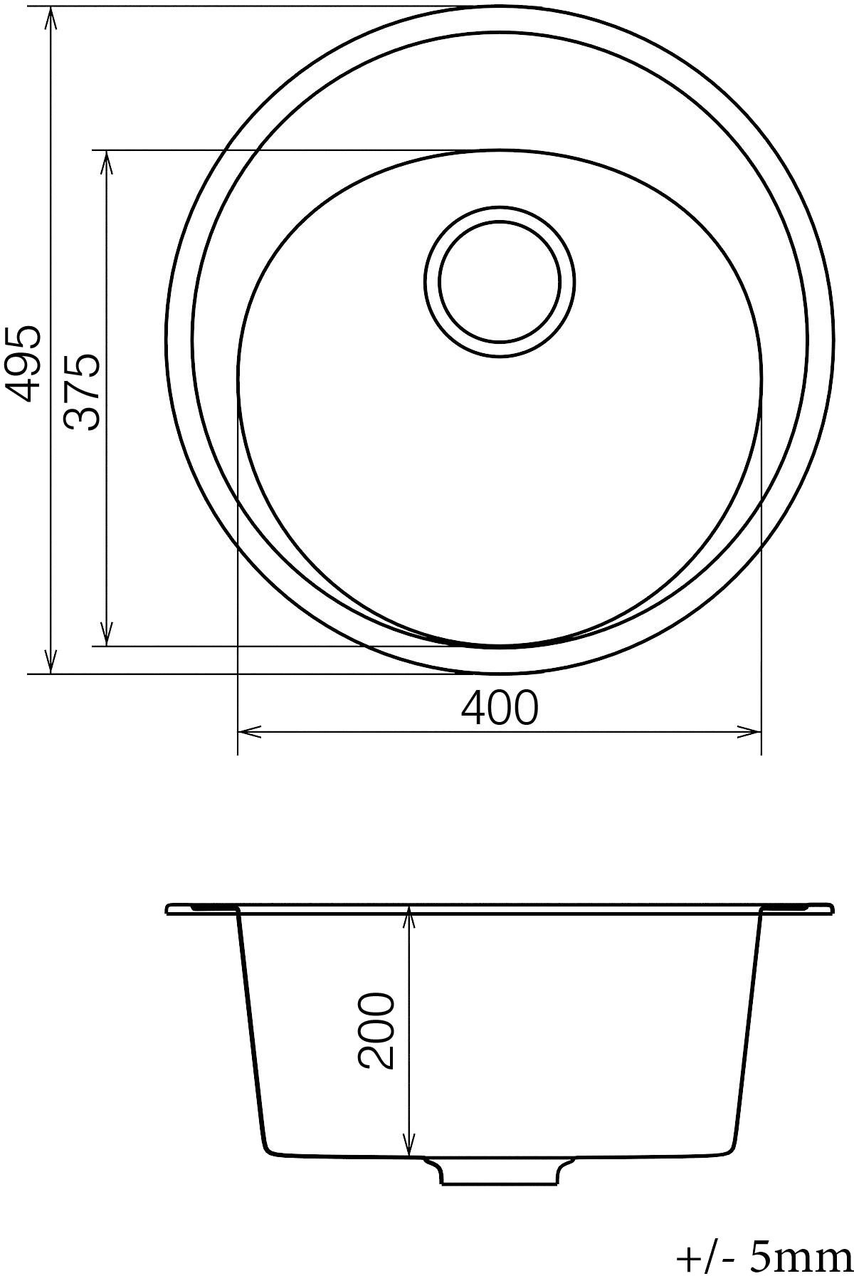 Vankor Sity SMR 01.50 Gray + сифон Габаритные размеры