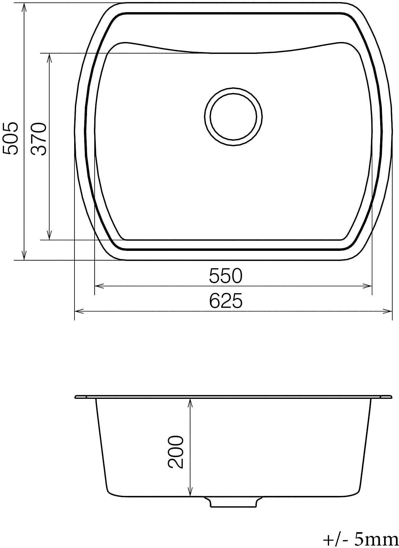 Vankor Norton NMP 01.63 Black + сифон Габаритные размеры