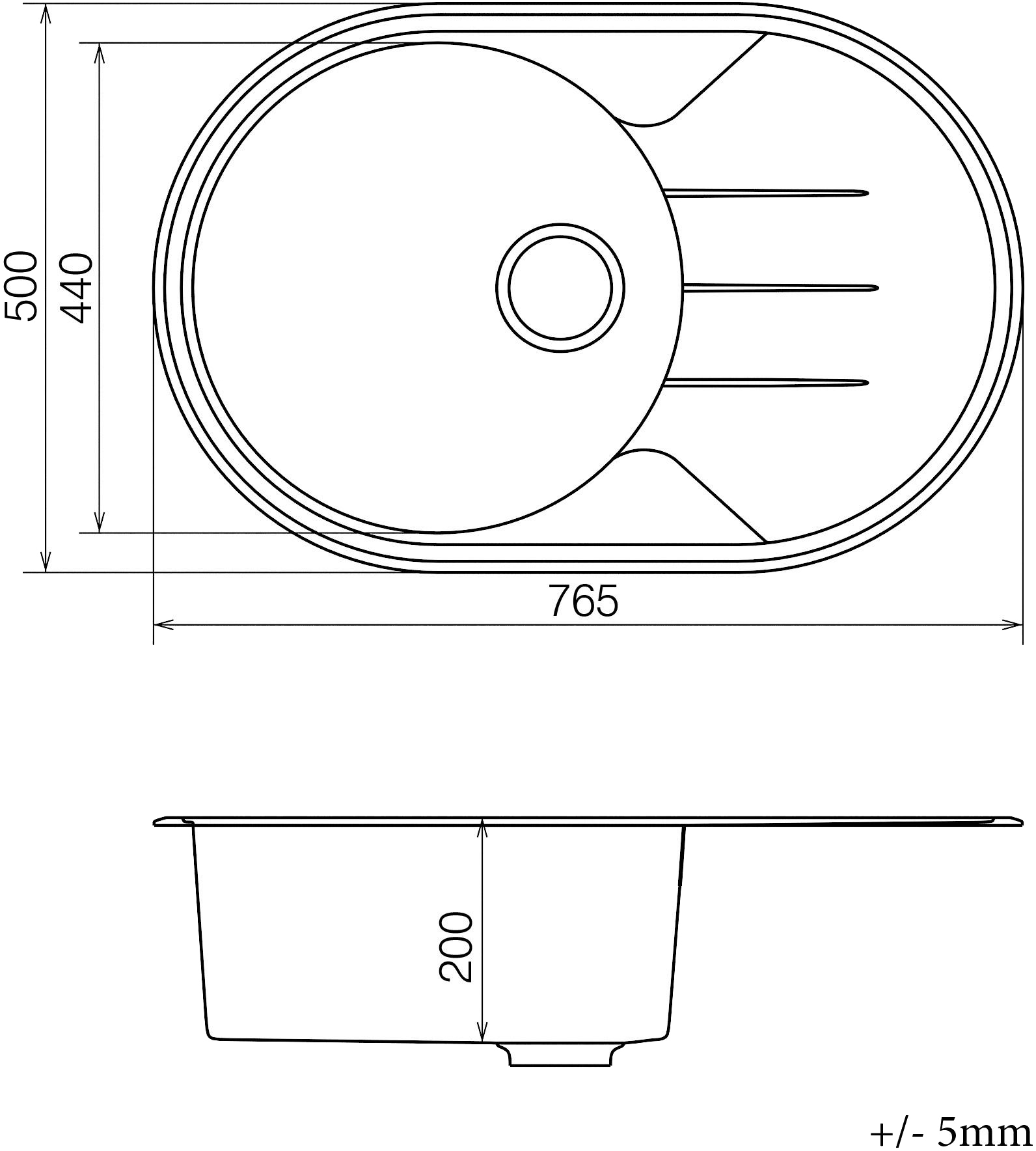 Vankor Sity SMO 02.78 Gray + сифон Габаритные размеры