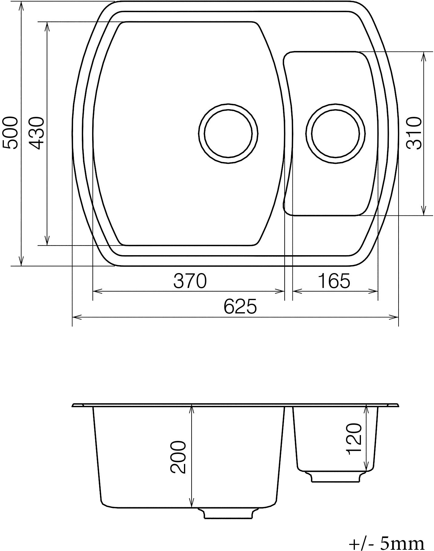 Vankor Norton NMP 03.63 Black + сифон Габаритные размеры