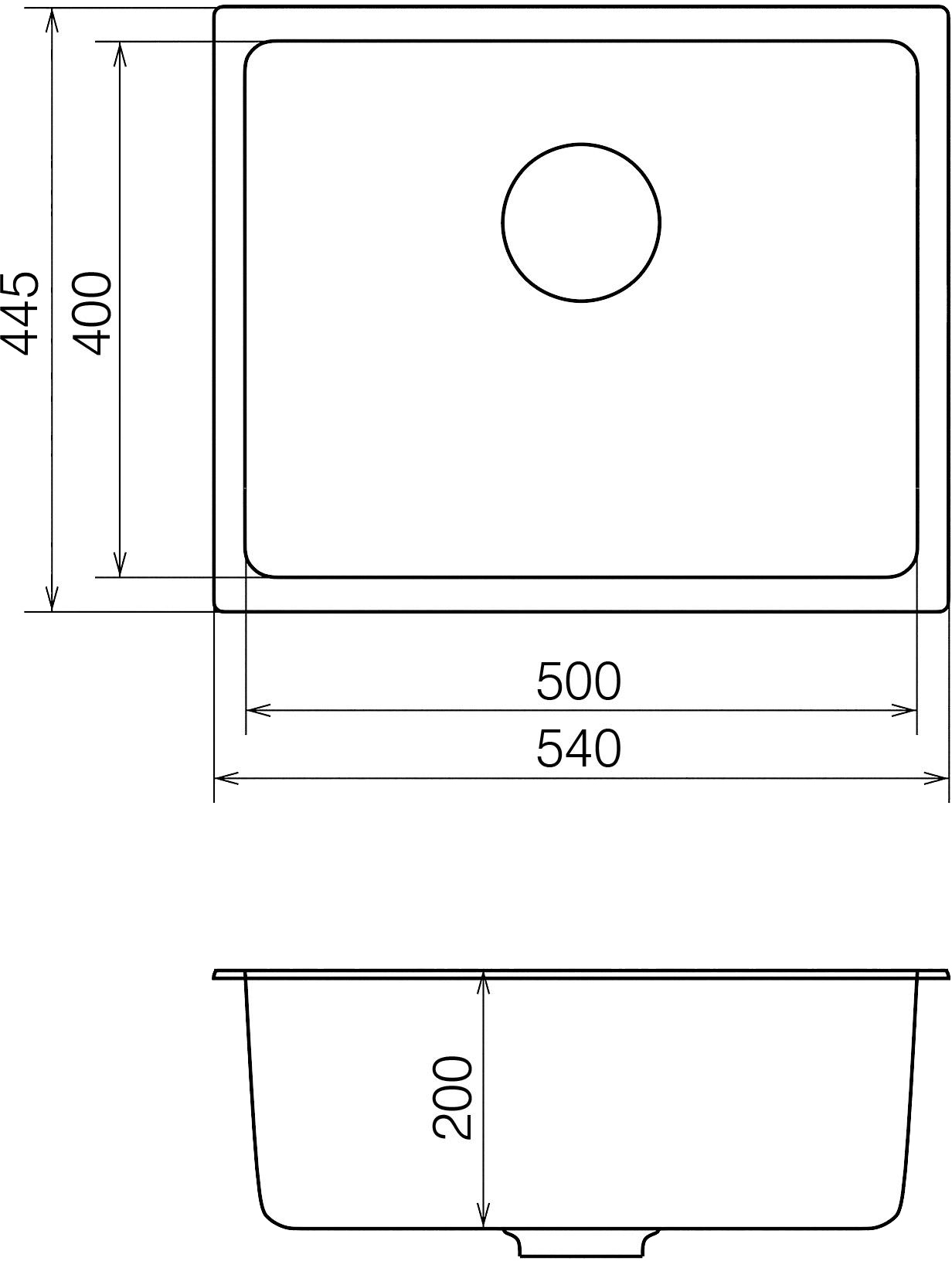 Vankor Orman PM 01.55 Terra + сифон Габаритные размеры