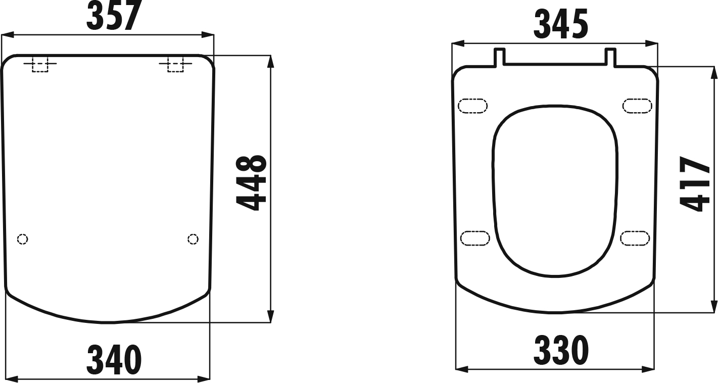 Creavit Tetra кришка з сидінням Duroplast, Soft-Close TP326-11CB00E-0000 + KC2103.01.0000E Габаритні розміри