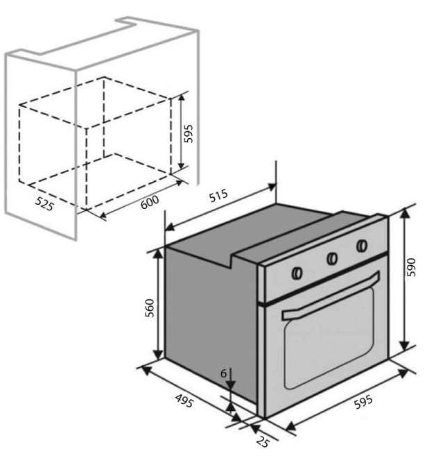 Ventolux EO60TC-6P FBG Габаритные размеры