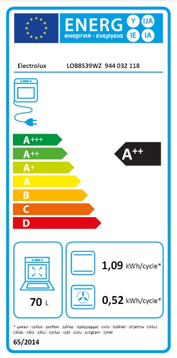 Духова шафа Electrolux LOB8S39WZ характеристики - фотографія 7