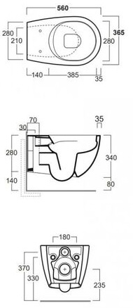 Simas Vignoni Rimless VI18-F85-VI004WM Габаритні розміри