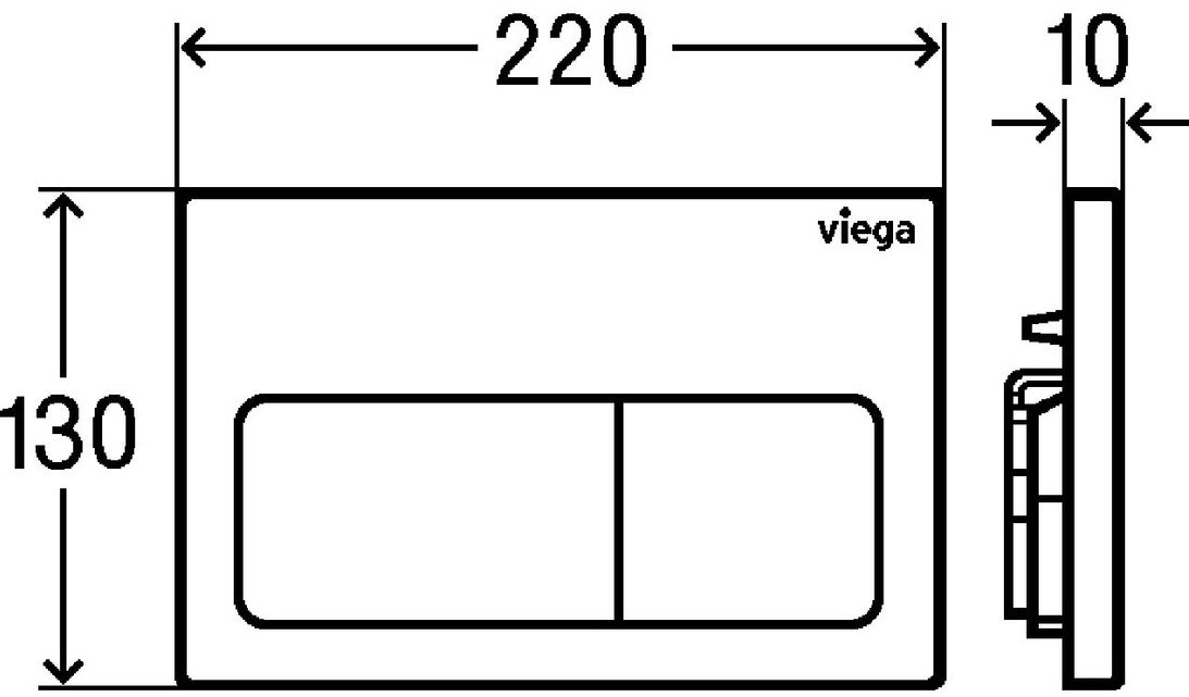 Viega Prevista Dry 771973S+773717 Габаритні розміри