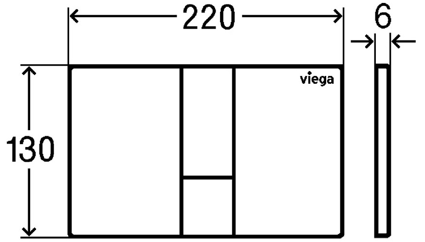 Viega Prevista Dry 771973S+773304 Габаритні розміри