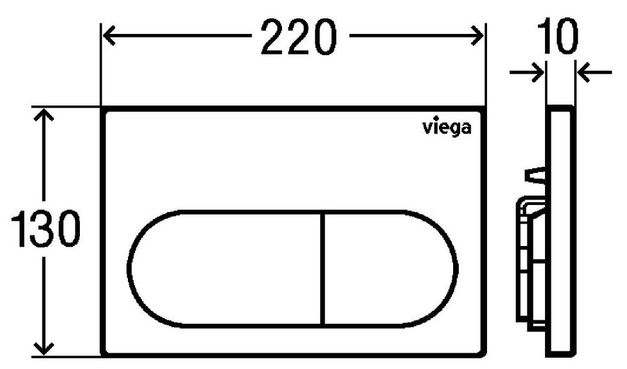 Viega Prevista Dry 771973S+773762 Габаритні розміри