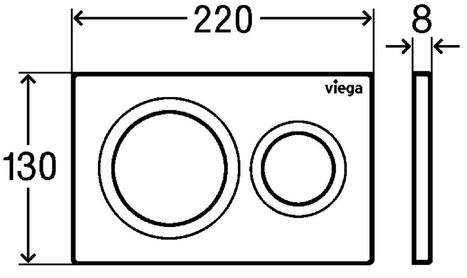 Viega Prevista Dry 771973S+773793 Габаритні розміри