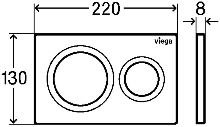 Viega Prevista Dry 771973S+773779 Габаритні розміри