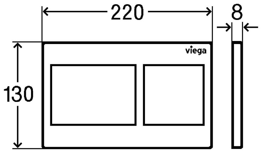 Viega Prevista Dry 771973S+773243 Габаритні розміри