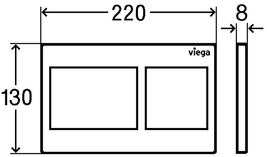 Viega Prevista Dry 771973S+773236 Габаритні розміри