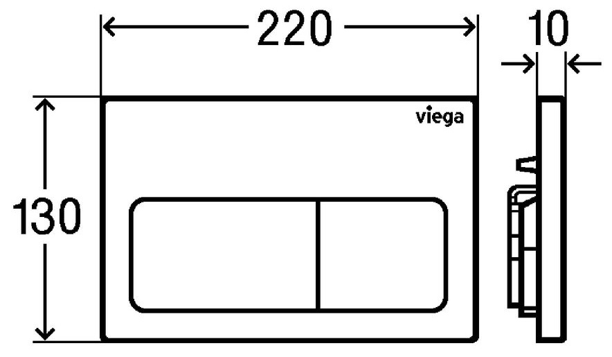 Viega Prevista Dry 771973S+773724 Габаритные размеры