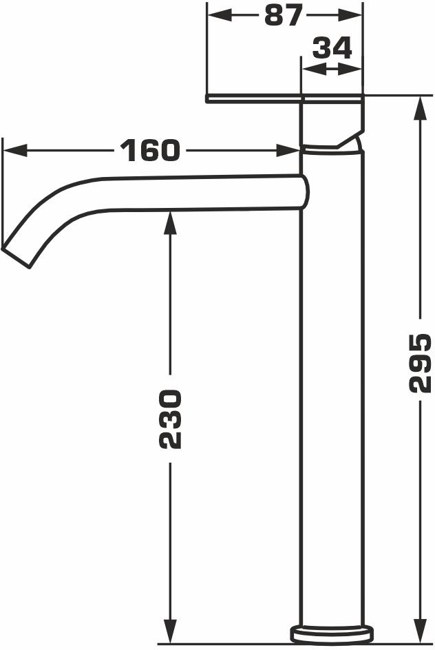 Granado Mataro alto Inox (gz1009A) Габаритные размеры